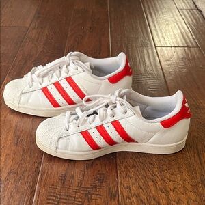 Adidas  White and Red Sneakers